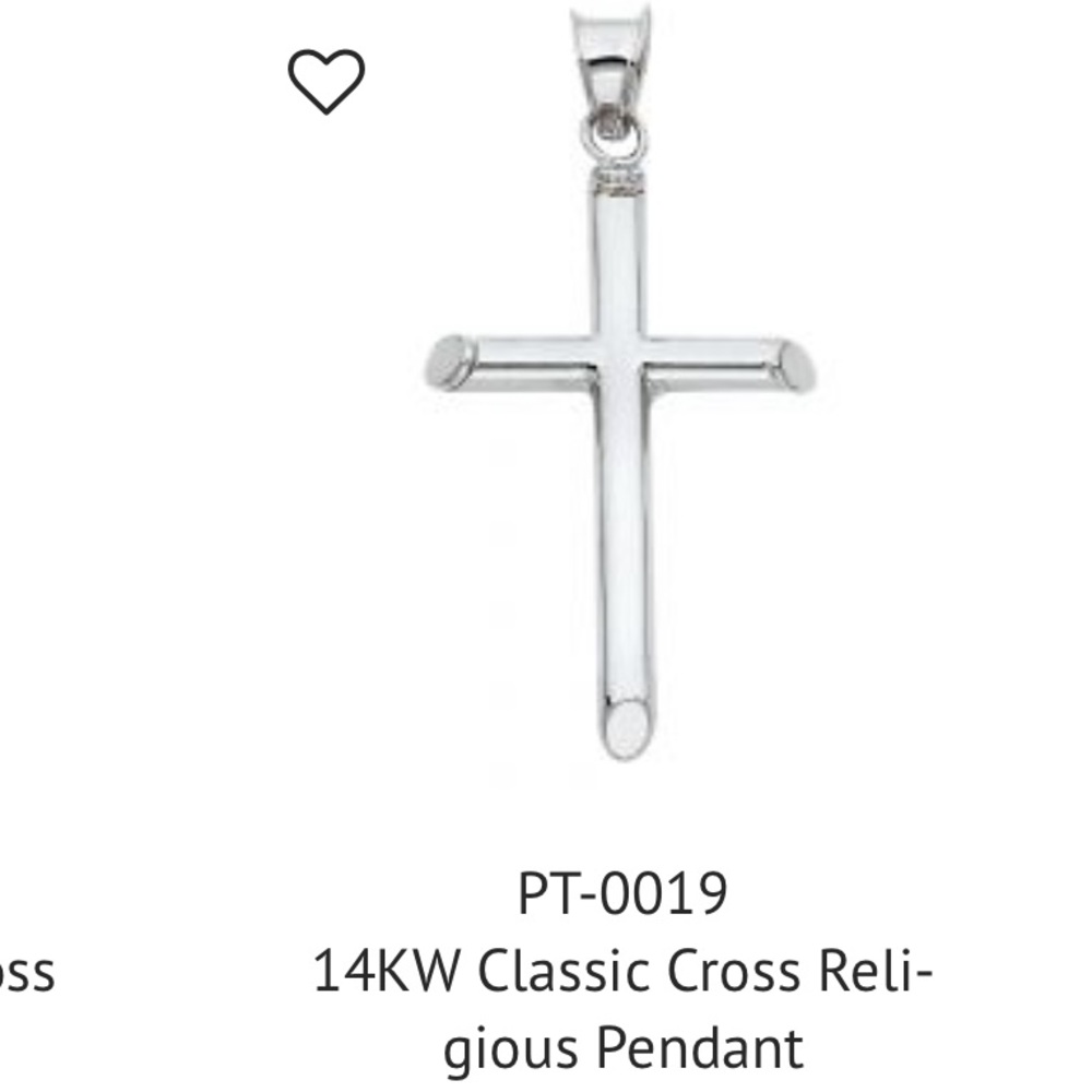 14 k white gold